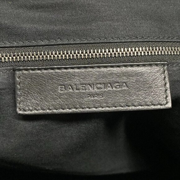 Auth BALENCIAGA Black Out City 459509 Black Leather Handbag - Picture 14 of 16